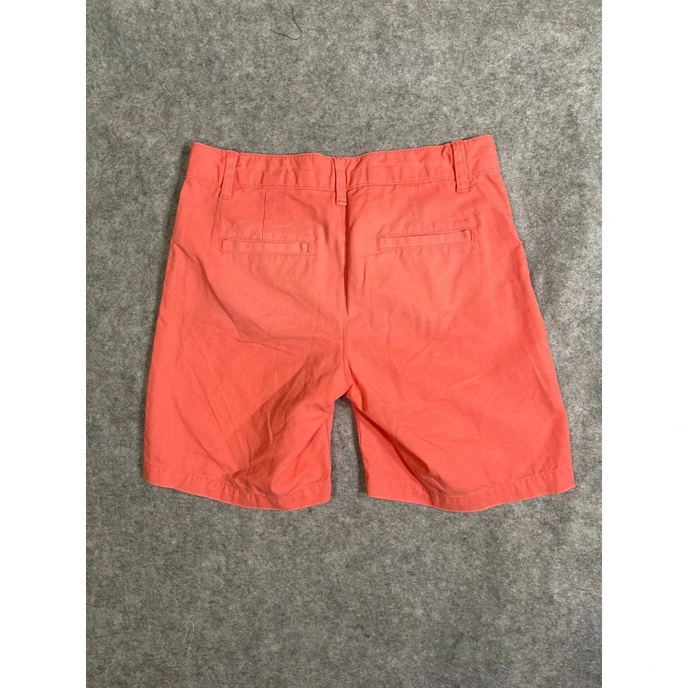 GAP Women Coral Pink Chino Shorts Size 00 Cotton Twill Mid Rise Summer Casual